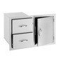 Summerset 42” 2-Drawer Combo 2022 Handle with Hinges (SSDC2-42)